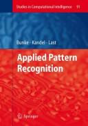 Cover of: Applied pattern recognition