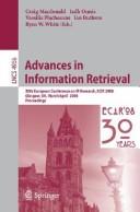 Cover of: Advances in information retrieval by European Conference on IR Research (30th 2008 Glasgow, Scotland)