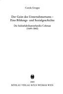 Cover of: Der Geist des Unternehmertums: eine Bildungs- und Sozialgeschichte : die Seidenfabrikantenfamilie Colsman