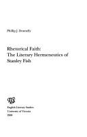 Cover of: Rhetorical faith