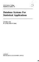 Cover of: Database systems for statistical applications | Great Britain. Cabinet Office. Management and Personnel Office.