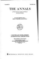 Cover of: Culture and Development: International Perspectives (The ANNALS of the American Academy of Political and Social Science Series)