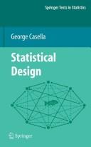 Cover of: Statistical design