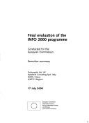 Cover of: Final evaluation of the INFO 2000 programme: executive summary
