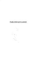 Parlons Koulango by Kouakou Appoh Enoc Kra