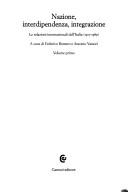 Cover of: Nazione, interdipendenza, integrazione: le relazioni internazionali dell'Italia, 1917-1989