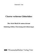 BAC. Bochumer Altertumswissenschaftliches Colloquium, Bd. 76: Das vierte Buch De natura deorum: Einleitung, Edition,  Ubersetzung mit Erl auterungen cover