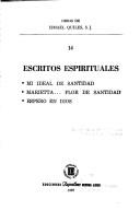 Cover of: Escritos espirituales