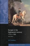 Cover of: Europe in the eighteenth century, 1713-1789 by Matthew Smith Anderson