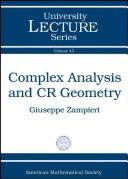 Cover of: Complex analysis and CR geometry