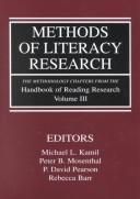 Cover of: Methods of literacy research: the methodology chapters from The handbook of reading research, volume III