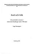 Jord och folk by Lage Rosengren