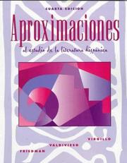 Cover of: Aproximaciones al estudio de la literatura hispánica by Carmelo Virgillo