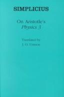 Cover of: On Aristotle's "Physics 3" (Ancient Commentators on Aristotle) by Simplicius of Cilicia