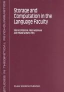 Cover of: Storage and computation in the language faculty