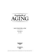 Cover of: Encyclopedia of aging by David J. Ekerdt, editor in chief