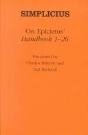 Cover of: Simplicius on Epictetus': "Handbook 1-26" (Ancient Commentators on Aristotle)