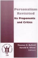 Cover of: Personalism revisited: its proponents and critics