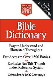Cover of: Bible Dictionary Nelson's Pocket Reference Series