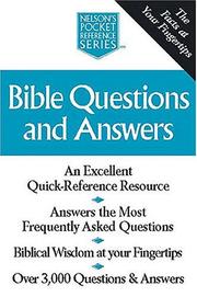 Cover of: Bible Questions And Answers Nelson's Pocket Reference Series by Nelson Reference