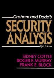 Cover of: Graham and Dodd's security analysis. by Benjamin Graham