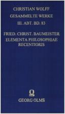 Cover of: Elementa philosophiae recentioris: usibus iuventutis scholasticae accommodata