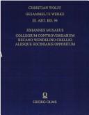 Cover of: Collegium controversiarum Becano Wendelino Crellio aliisque Socinianis oppositum