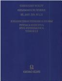 Cover of: Physica electiva sive hypothetica