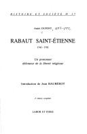 Rabaut Saint-Étienne, 1743-1793 by André Dupont
