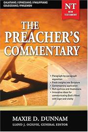 Cover of: Preacher's Commentary - Vol. 31- Galatians/Ephesians/Philippians/Colossians/Philemon