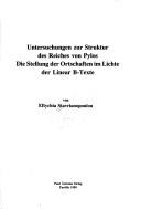 Cover of: Untersuchungen zur Struktur des Reiches von Pylos by Eftychia Stavrianopoulou