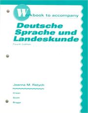 Cover of: Workbook to Accompany Deutsche Sprache Und Landeskunde