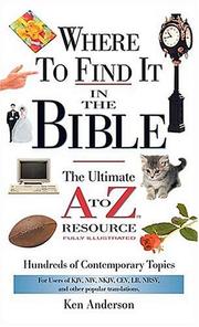 Cover of: Where to Find It in the Bible by Ken Anderson