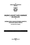 Beşinci Askerî Tarih Semineri bildirileri by Askeri Tarih Semineri (5th 1995 Istanbul, Turkey)