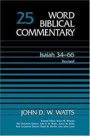 Cover of: Isaiah 34-66 | John D. W. Watts
