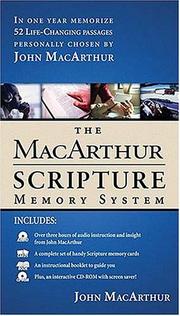 Cover of: The MacArthur Scripture Memory System by John MacArthur