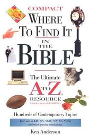 Cover of Where To Find It In The Bible