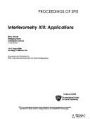 Cover of: Interferometry XIII.: 16-17 August, 2006, San Diego, California, USA