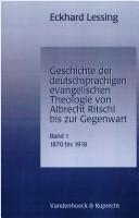 Cover of: Geschichte der deutschsprachigen evangelischen Theologie von Albrecht Ritschl bis zur Gegenwart