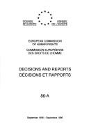 Cover of: Decisions and Reports. by European Commission of Human Rights.