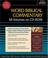 Cover of: Word Biblical Commentary CD-ROM