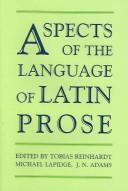 Cover of: Aspects of the language of Latin prose
