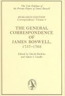 Cover of: The General Correspondence of James Boswell, 1757-1763