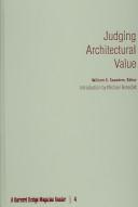 Cover of: Judging architectural value