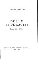 Cover of: De l'un et de l'autre by Joseph de Finance