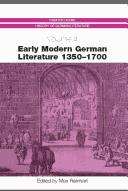 Cover of: Early modern German literature, 1350-1700