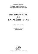 Cover of: Dictionnaire de la préhistoire