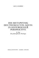 Cover of: Die Metaphysik des Thomas von Aquin in historischer Perspektiv