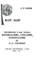 Cover of: Introduction à une lecture by Jean Pierre Osier