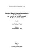 Cover of: Katalog Alexandrinischer Kaisermünzen der Sammlung des Instituts für Altertumskunde der Universität zu Köln